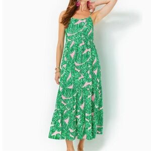 ⭐️Lilly Pulitzer Teresa Maxi Dress in Conch Shell Pink/Let’s Go Bananas⭐️ as is